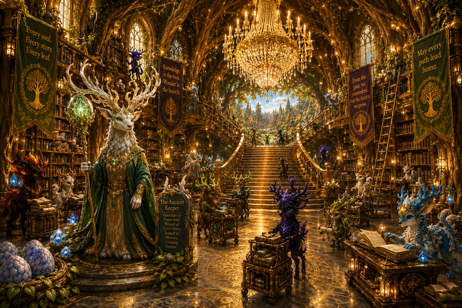 The interior of the World Tree